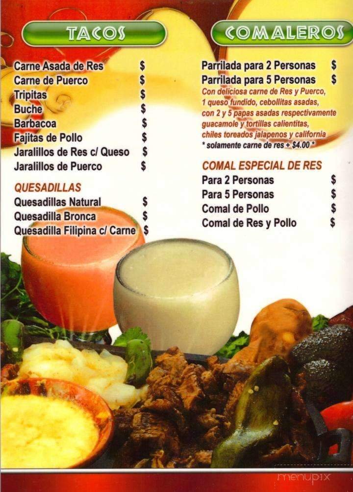 Menu page 1