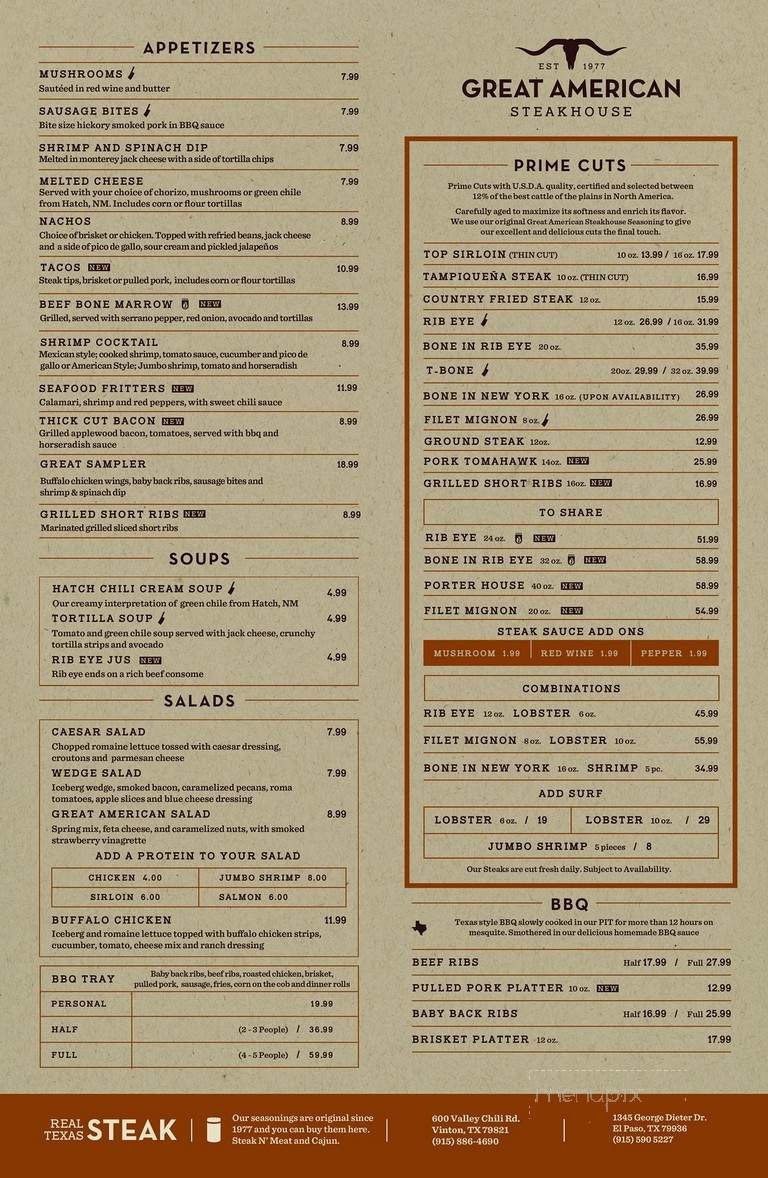 Menu page 1