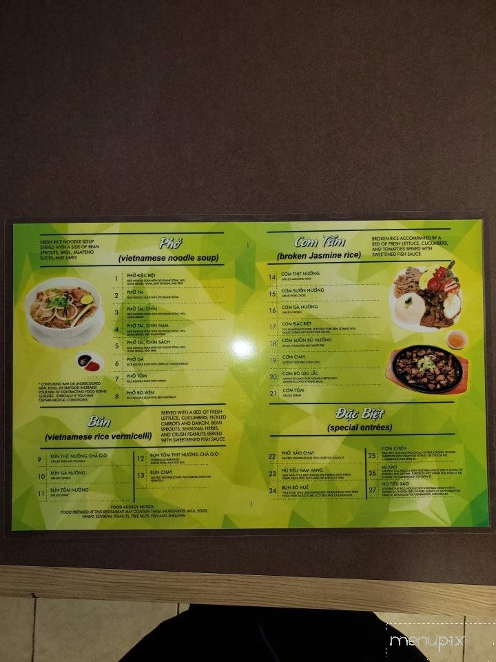 Menu page 1