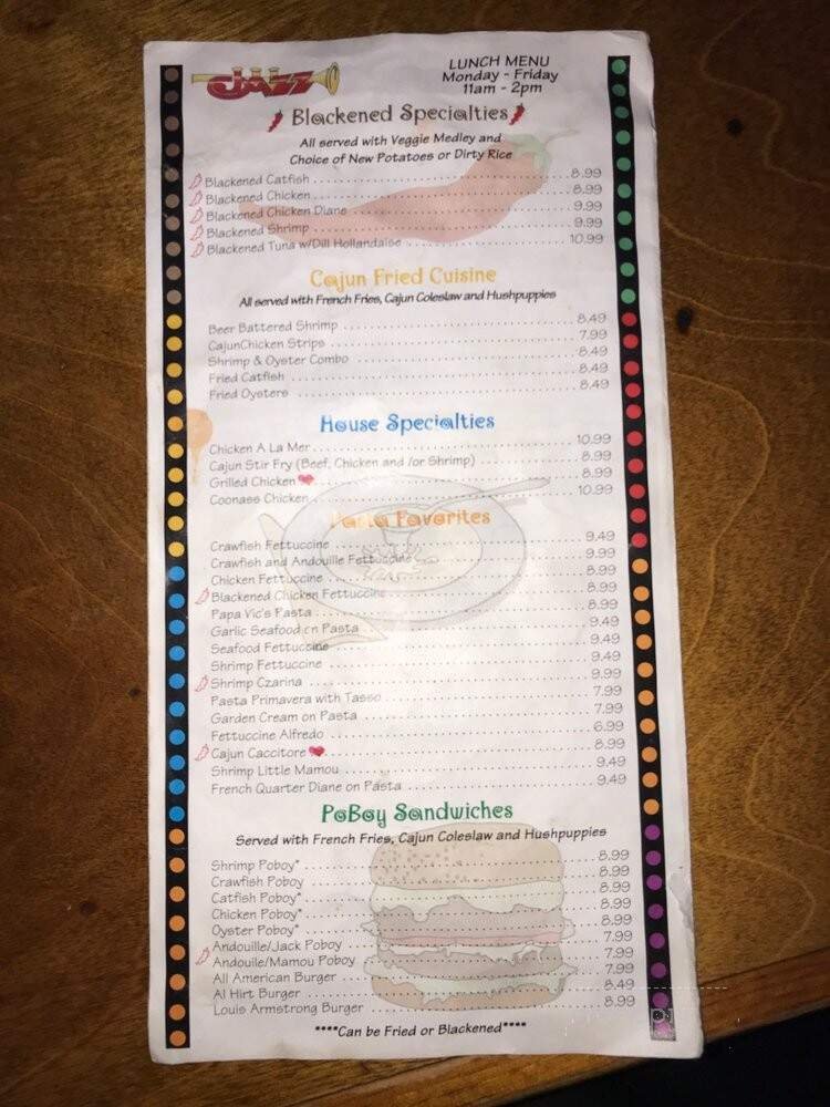 Menu page 1