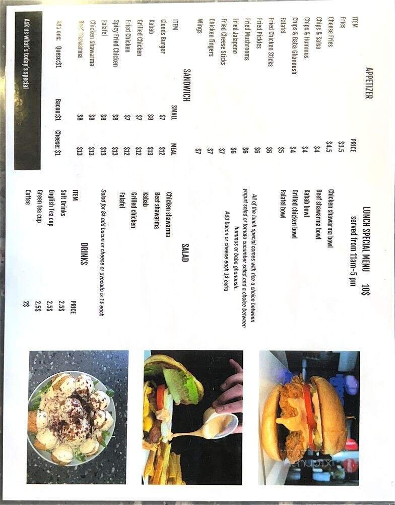 Menu page 1
