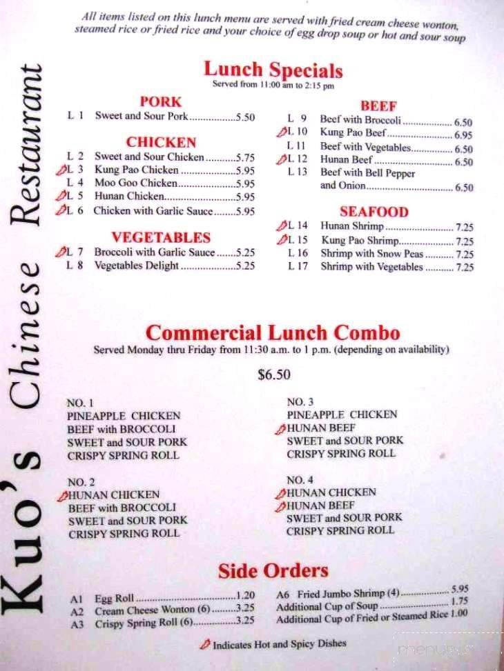Menu page 1