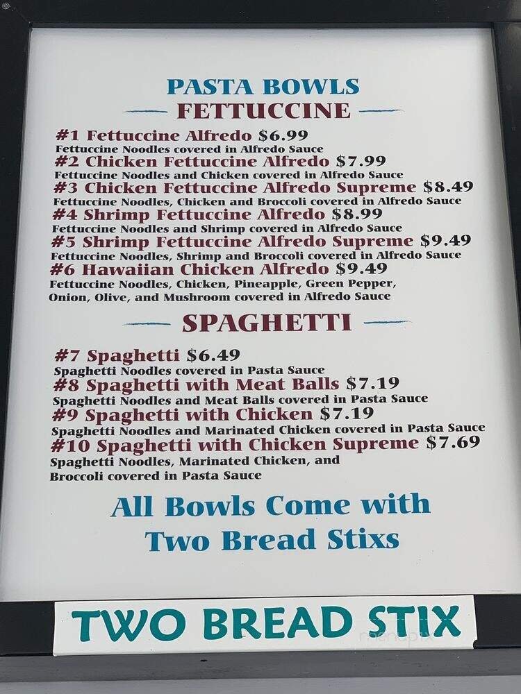 Menu page 2