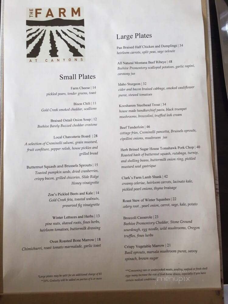 Menu page 1
