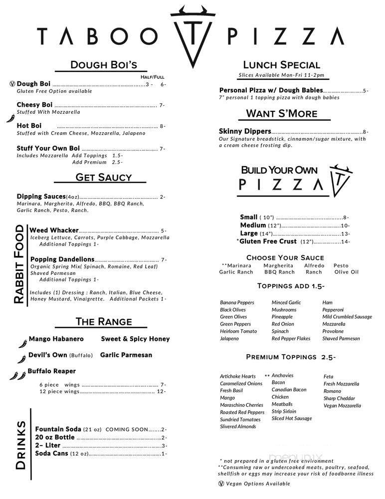 Menu page 1