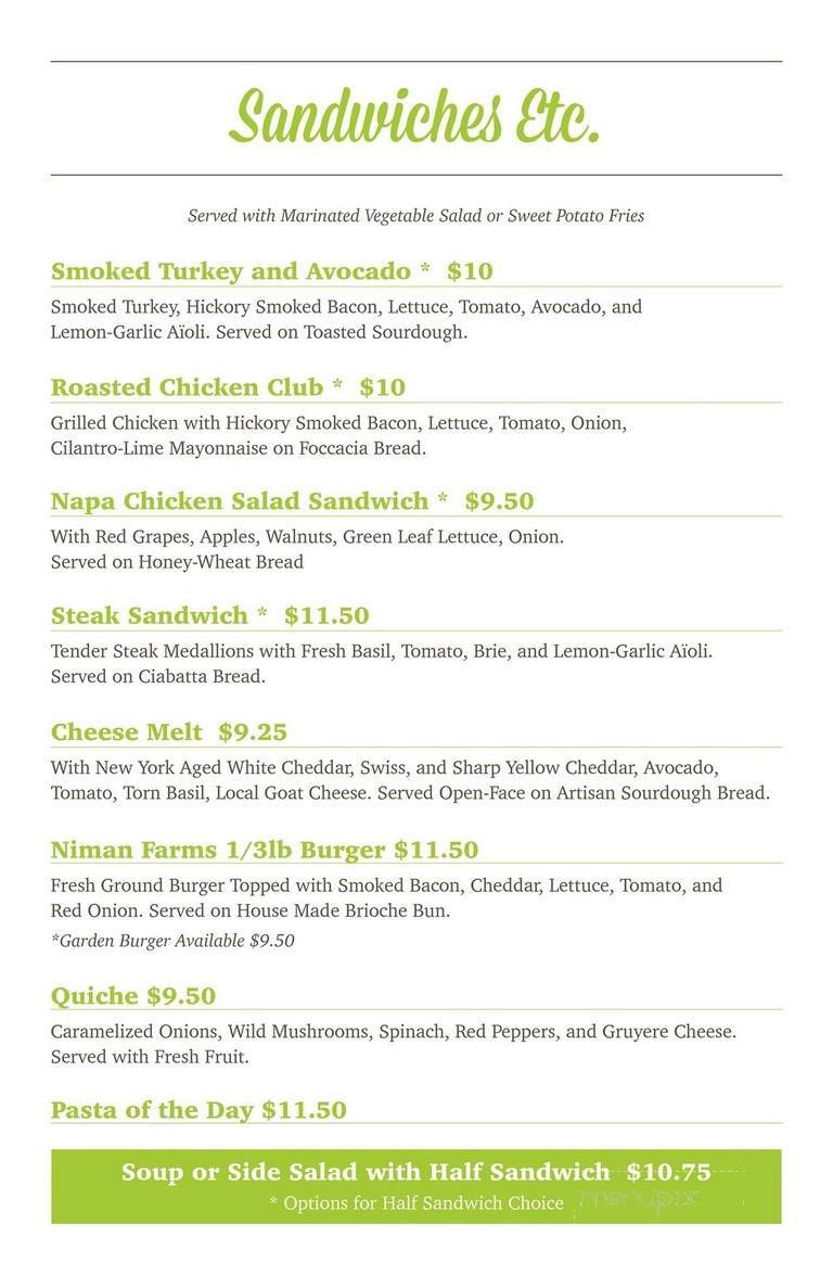 Menu page 2