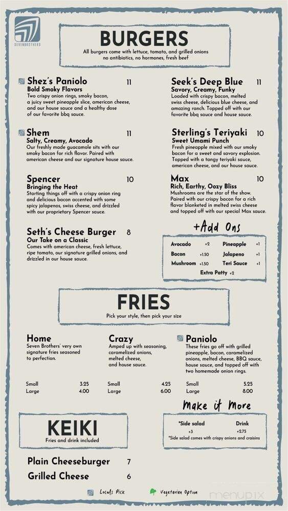 Menu page 1