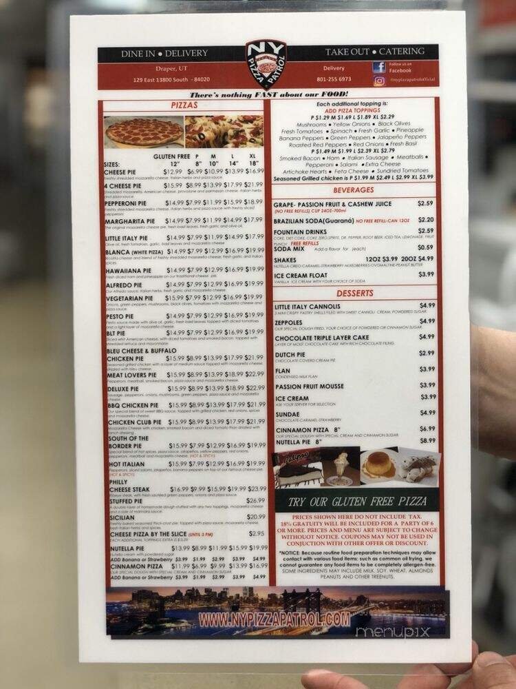 Menu page 1