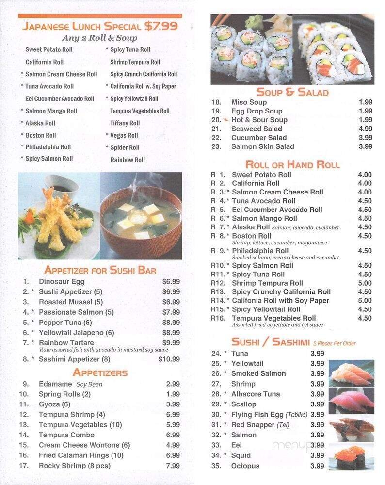 Menu page 1