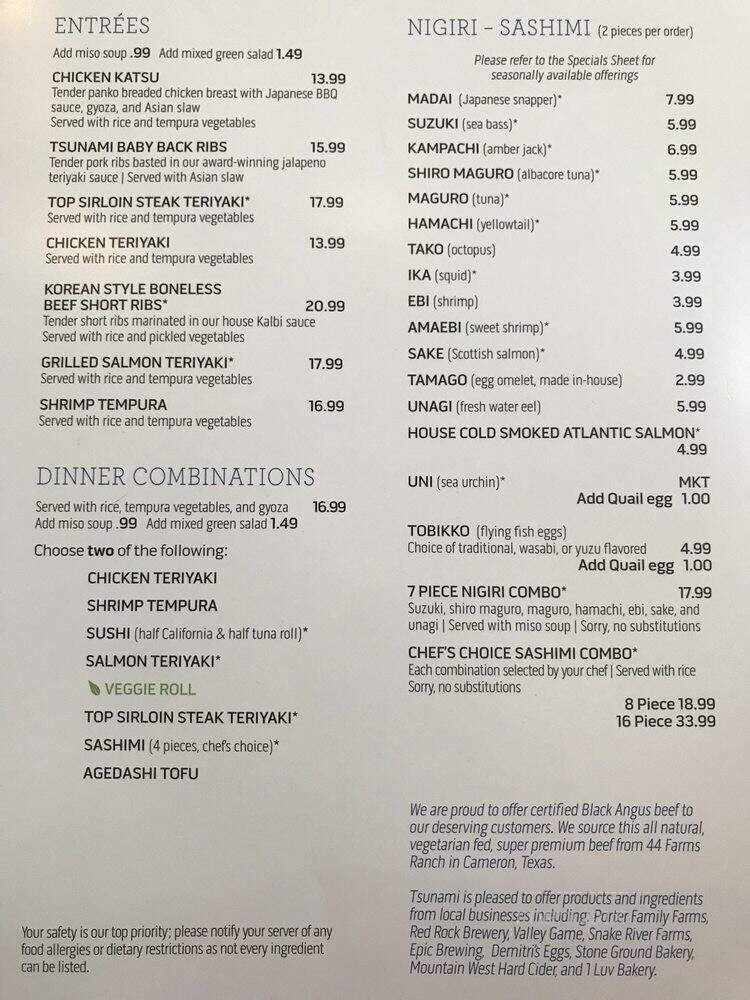 Menu page 1