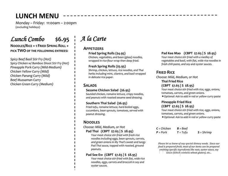 Menu page 2