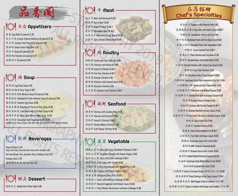 Menu page 1