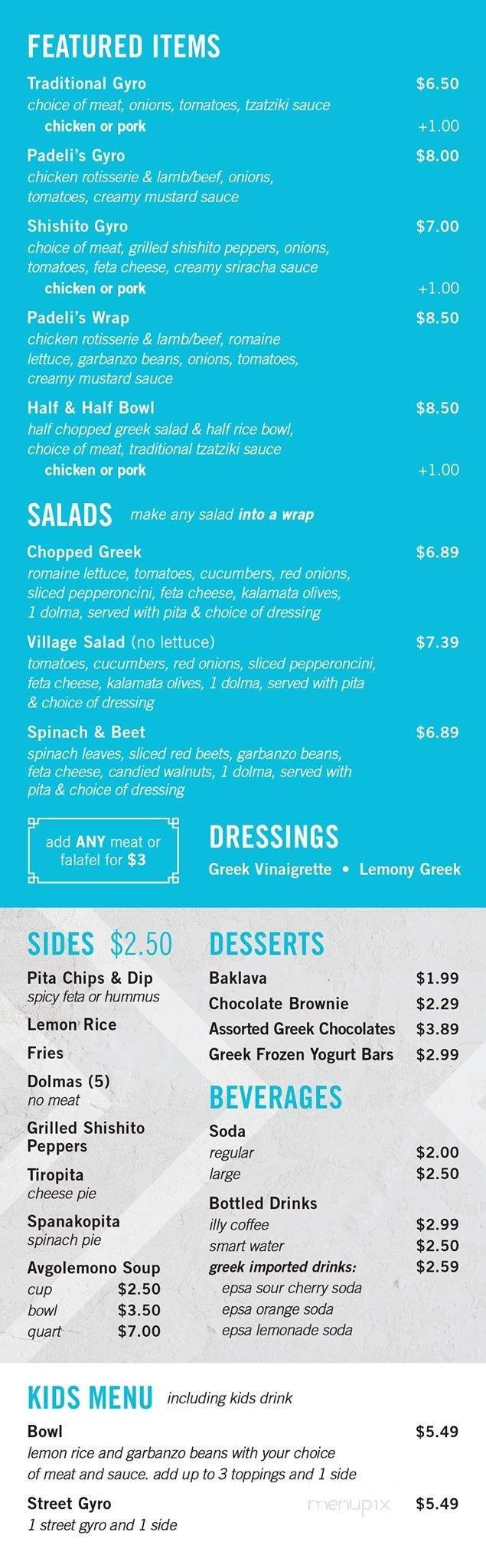 Menu page 2