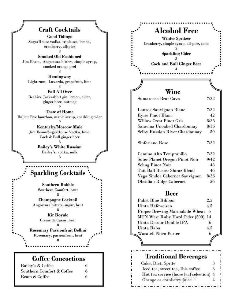 Menu page 2