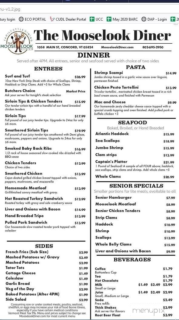 Menu page 1