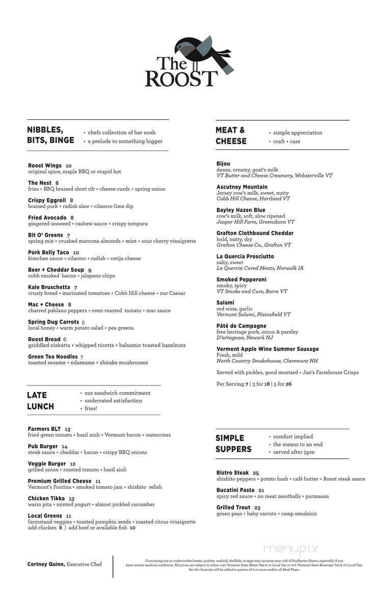 Menu page 1