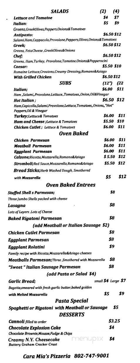 Menu page 2