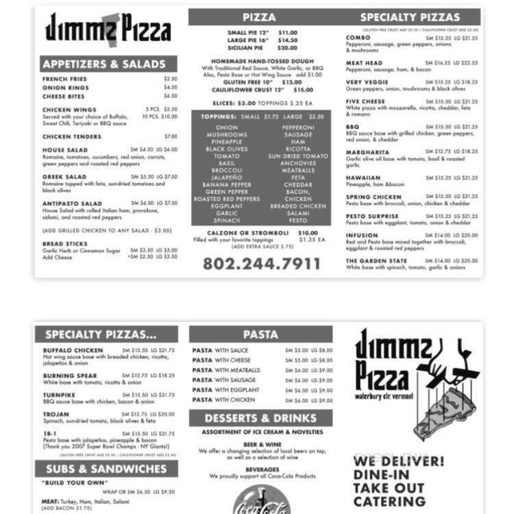 Menu page 1