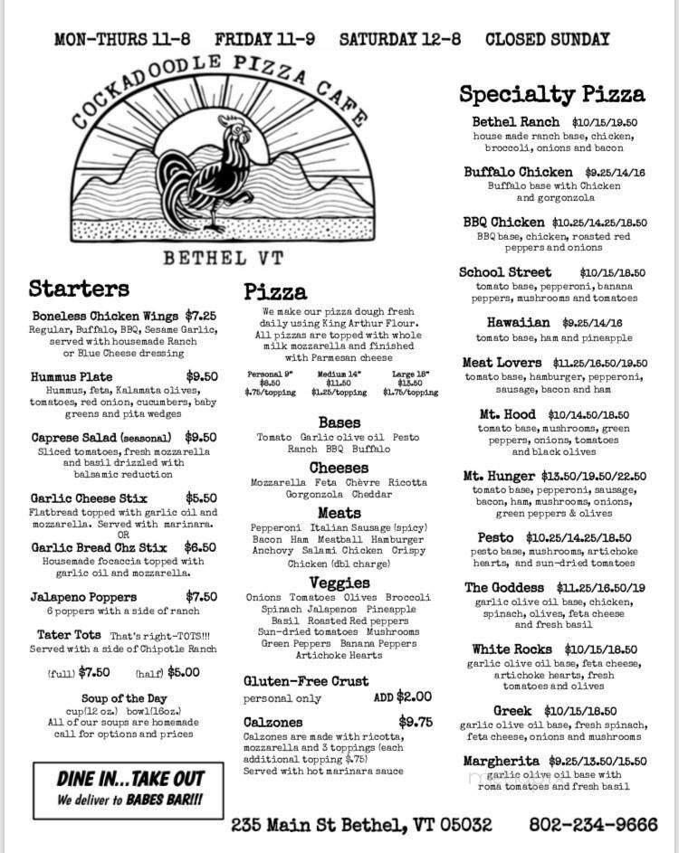 Menu page 1