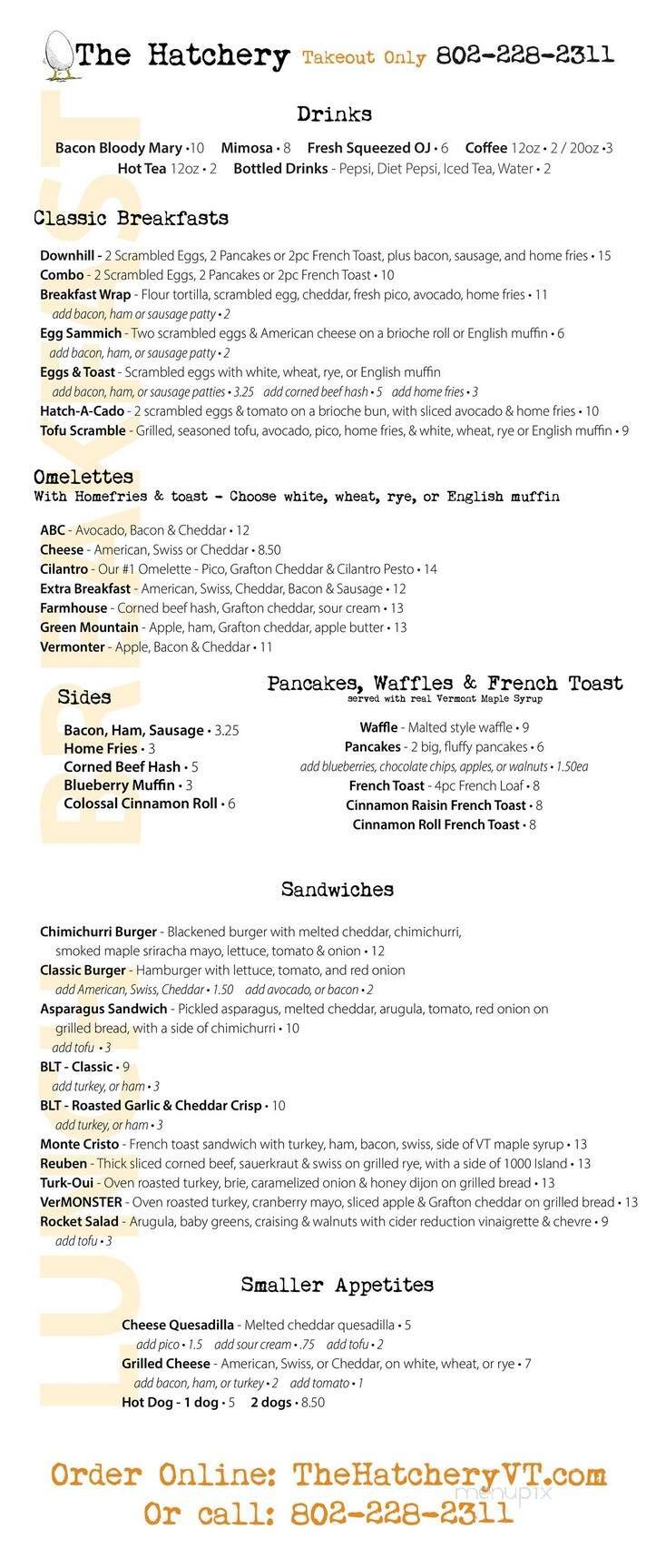 Menu page 1