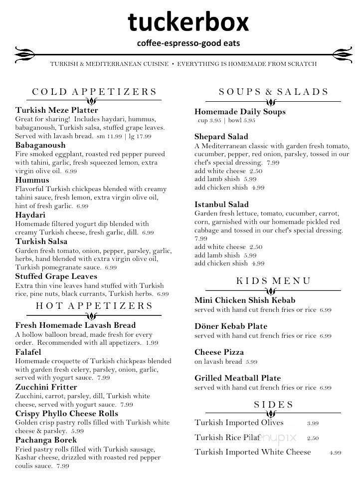 Menu page 1