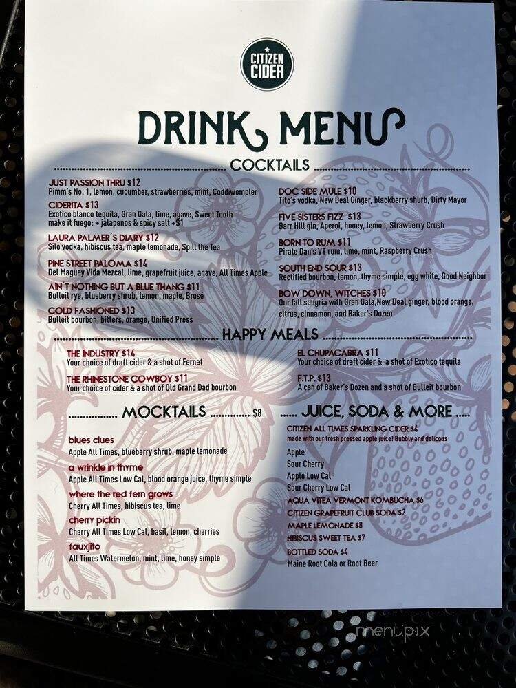 Menu page 1