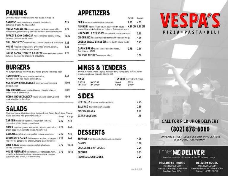 Menu page 1