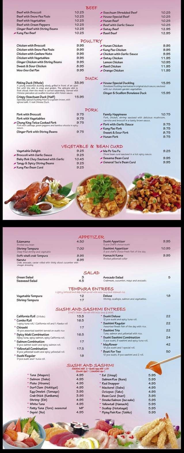 Menu page 1