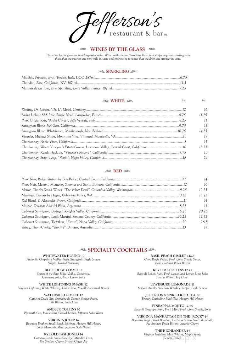 Menu page 1