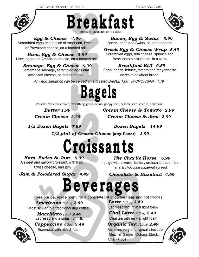 Menu page 1
