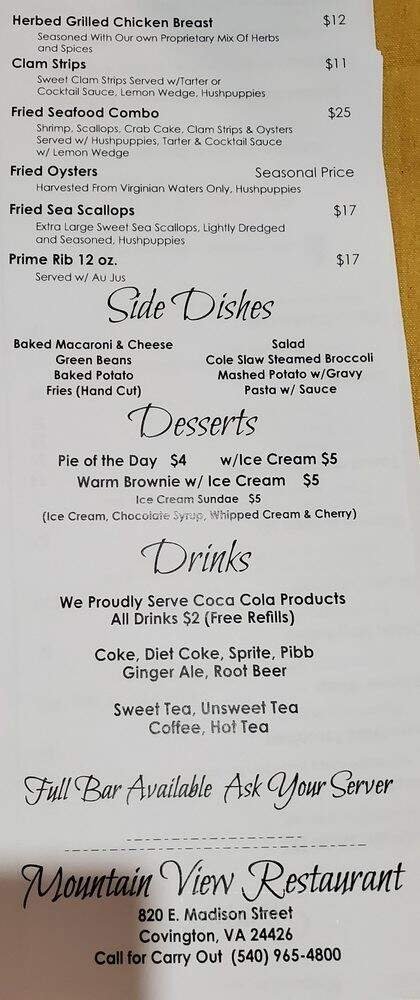 Menu page 2