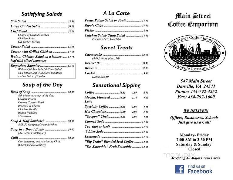 Menu page 1