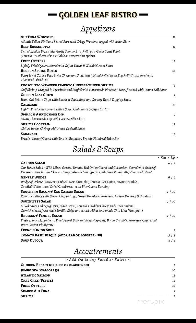Menu page 1