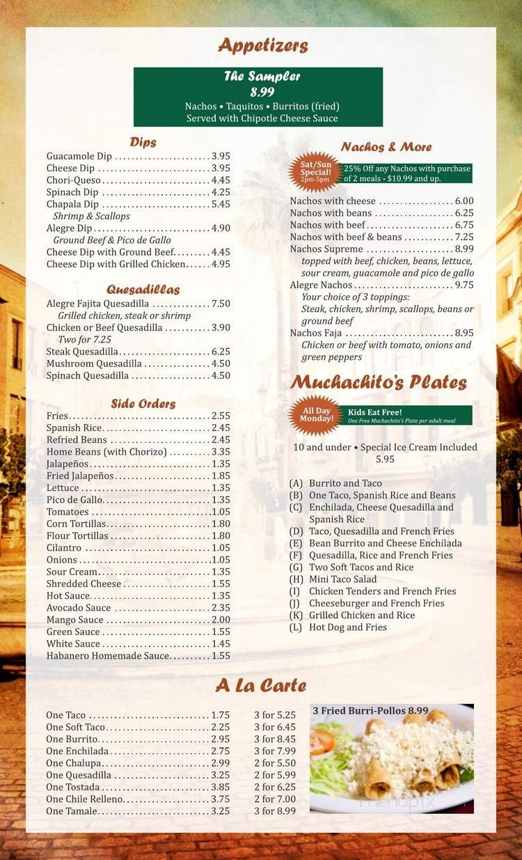 Menu page 1