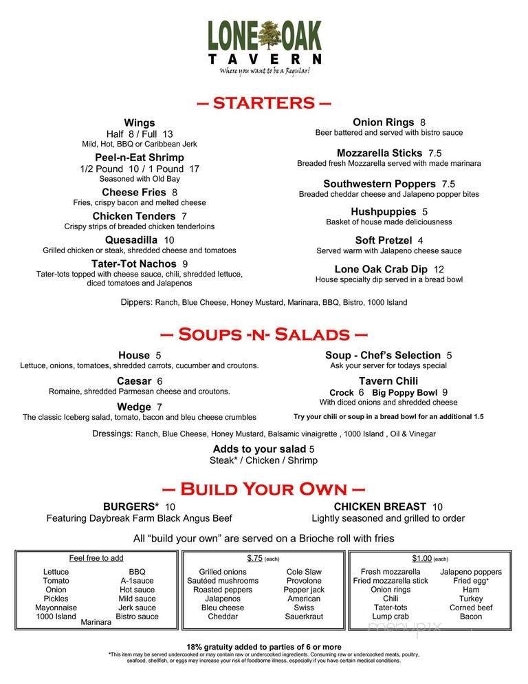 Menu page 1