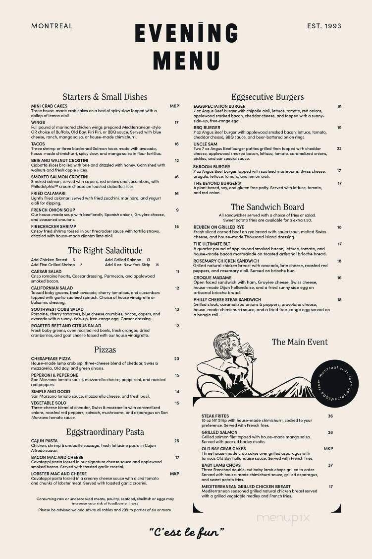 Menu page 1