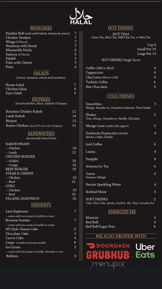 Menu page 1