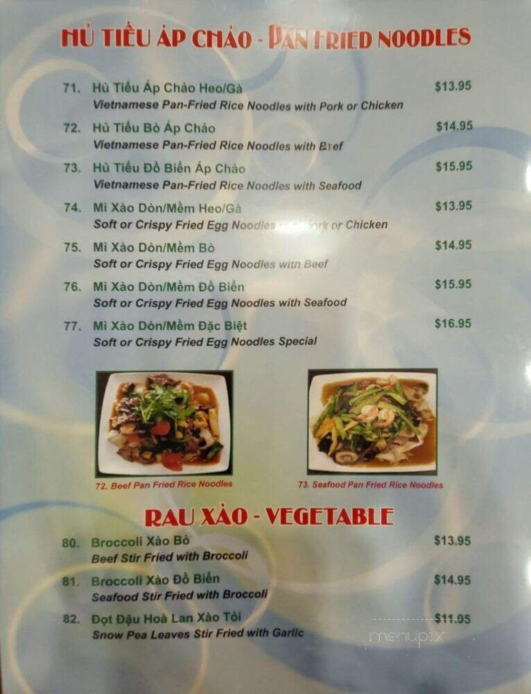 Menu page 1