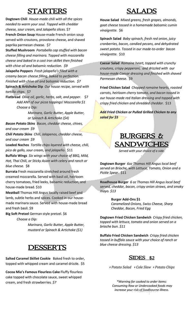 Menu page 2