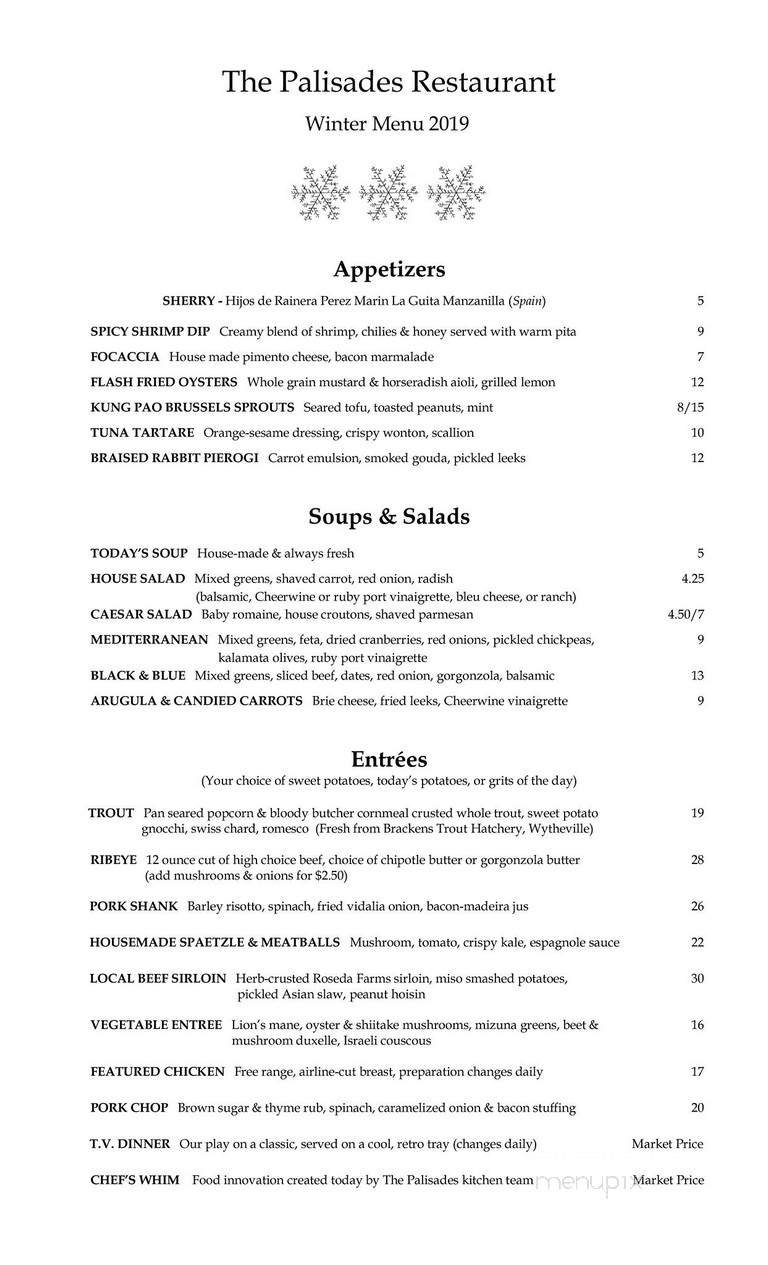 Menu page 1