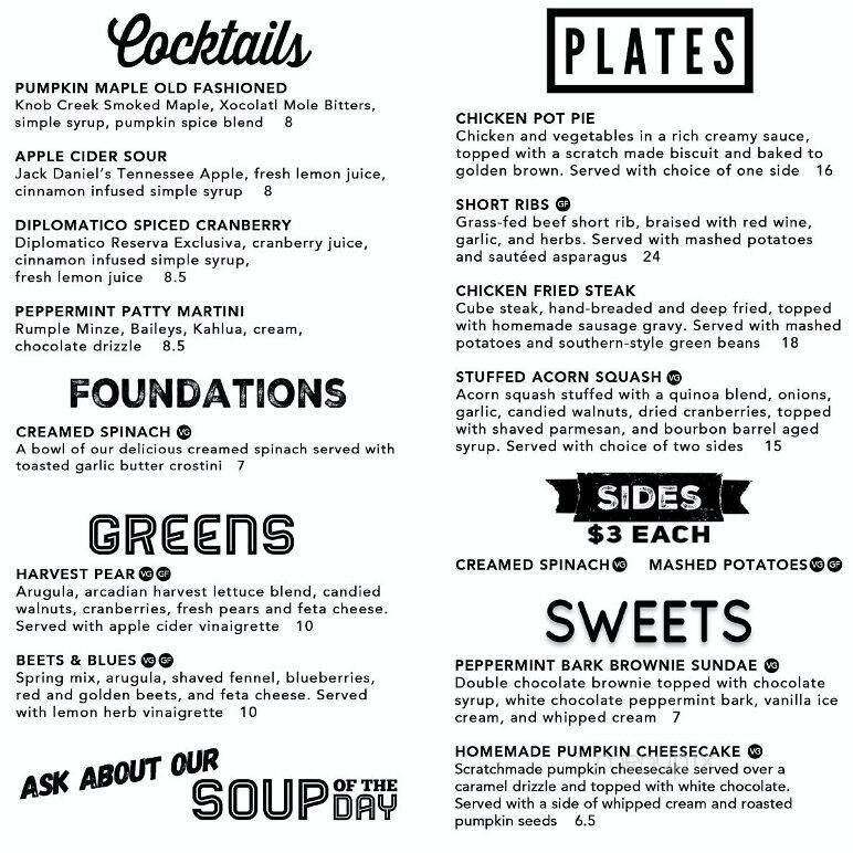 Menu page 1