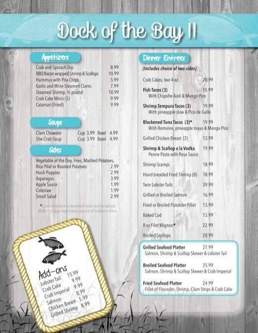 Menu page 1