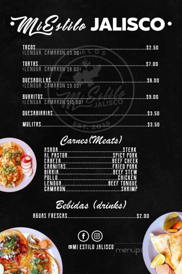 Menu page 1
