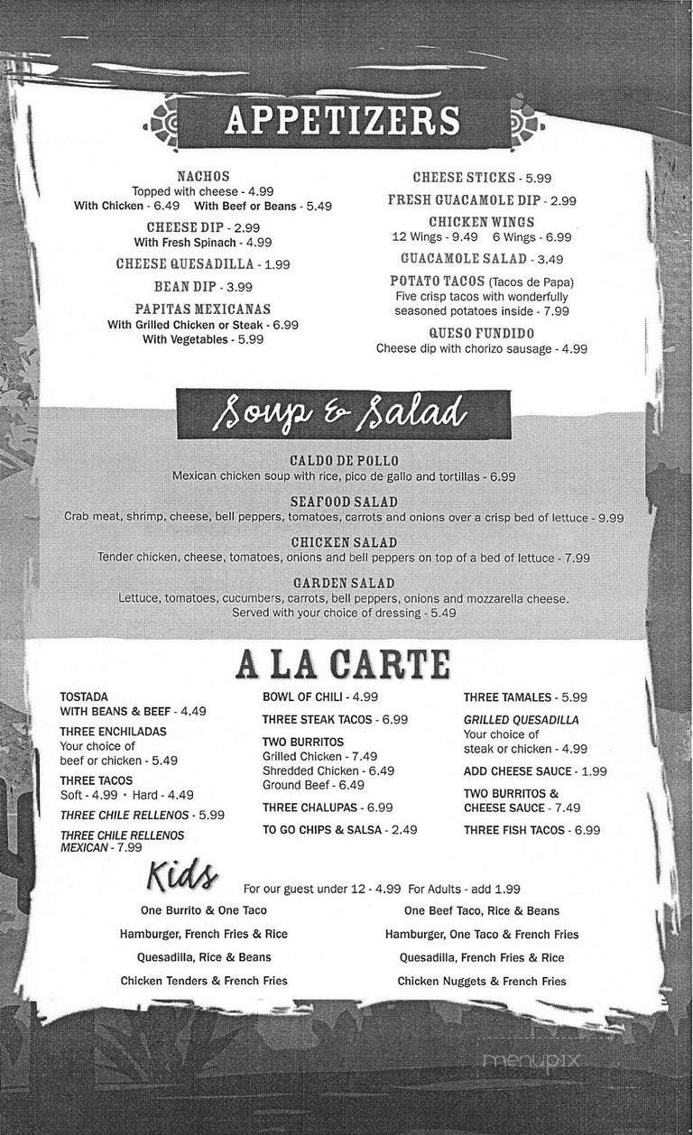 Menu page 1