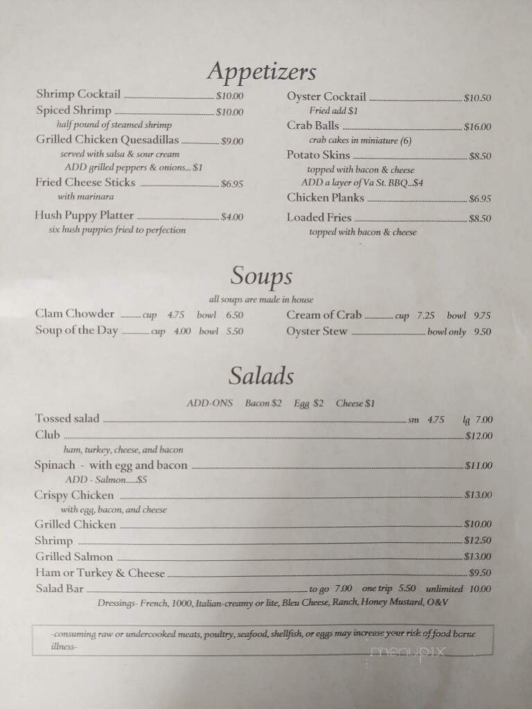 Menu page 1