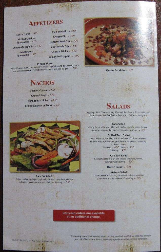 Menu page 1