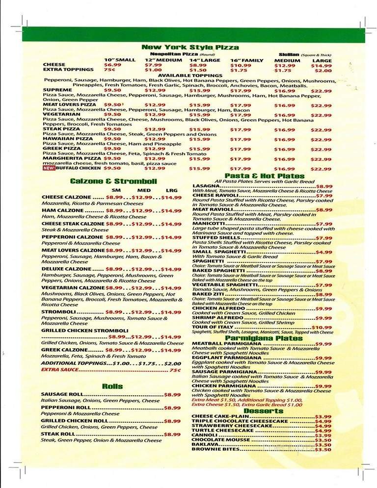 Menu page 2