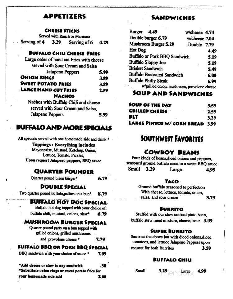 Menu page 1