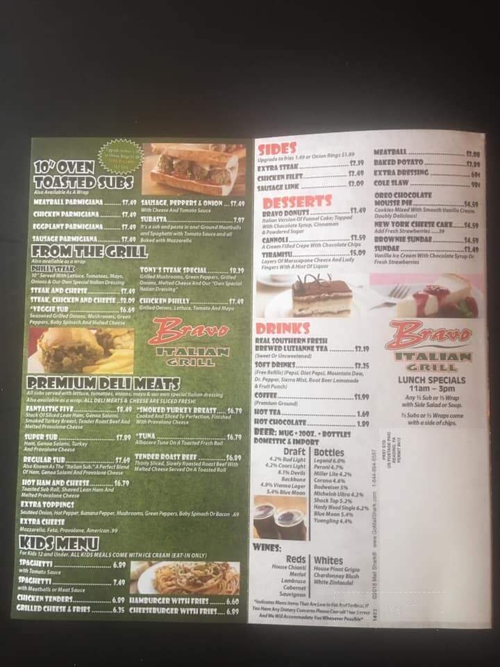 Menu page 2