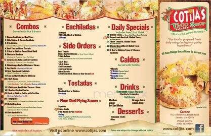 Menu page 1